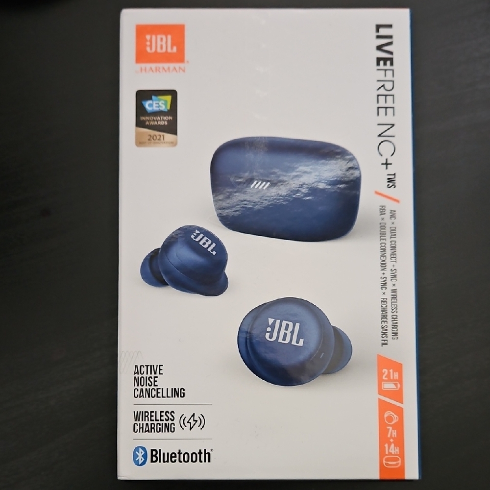 JBL Live Free NC+ TWS Earbuds - Blue